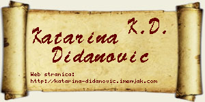 Katarina Didanović vizit kartica